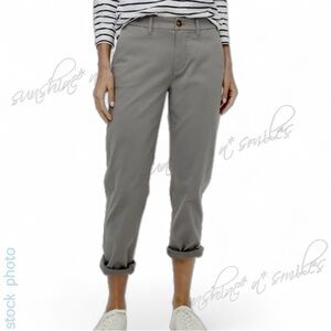 JCREW J.Crew KATE High-Rise Girlfriend Chino Pants style #BY292 ~ DOVE GRAY/GREY